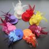 1Pc Hair Clips Hair Accessories Fascinator Hat Girl Flower Feather Children's Pearl Beaded Decor Headwear