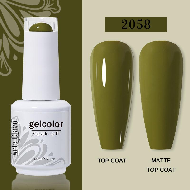 Arte Clavo Nail Gel Polish 15ml Soak Off Gel Varnish Colorful Glass Bottle Bright Color Glitter Varnish Nail Polish