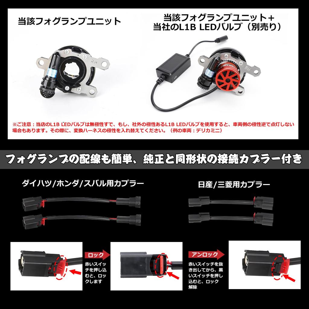 OPPLIGHT Delica Mini Fog Lamp, Serena C28, NV350 Caravan, E26, Taft LA900S/LA910S, Tanto Custom,