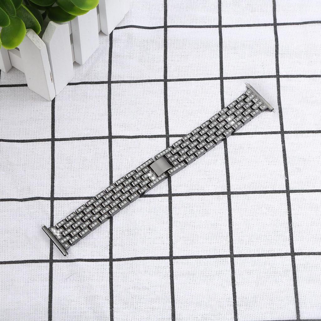 FitTurn Compatible with Willful SW020 ID205/SW021 ID205L/SW025 ID205S Smart Watch Band for Women Men Replacement Quick Release Rhinestone Metal Bling