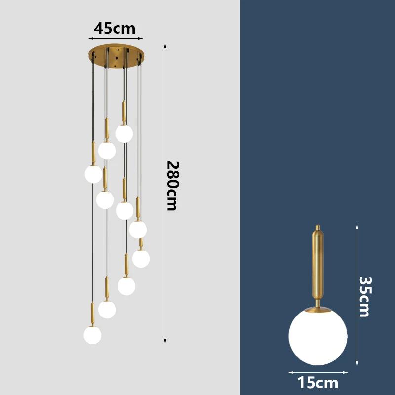 Nordic Home Decor Dining Room Pendant Lamp Lights Indoor Lighting Stair Lamp Living Dining Room Hanging Light Chandelier Lamps