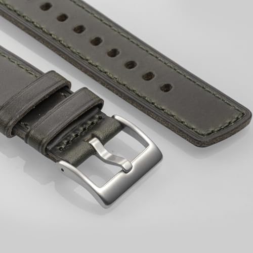 [hemsut H] Chromexcel Leather Watch Band, Soft Vintage Leather Watch Strap, Handmade Watch Strap, Quick Release Smartwatch Band