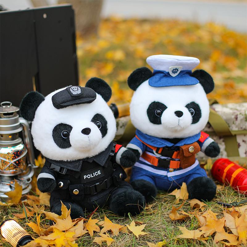 Sea Land Air Soldier Swat Panda Plush Toy Room Decoration Ornaments Child Gift