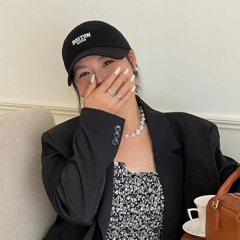 Large Size 63-Centimeter Baseball Cap. Fashionable For Both Men And Women. Letter-Stitched Baseball Cap. Korean-Style Curved Cap