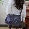 Large Capacity Cloth Bag Women's Summer New Casual Messenger Bag Versatile Pleated College Student Tote Bag