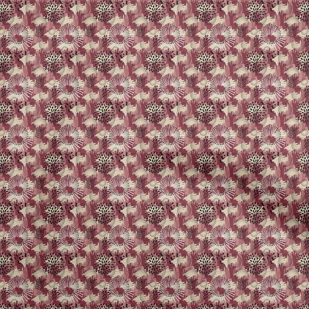 oneOone Cotton Flex Brown Fabric Abstract Fabric For Sewing Printed Craft Fabric By The Yard 40 Inch