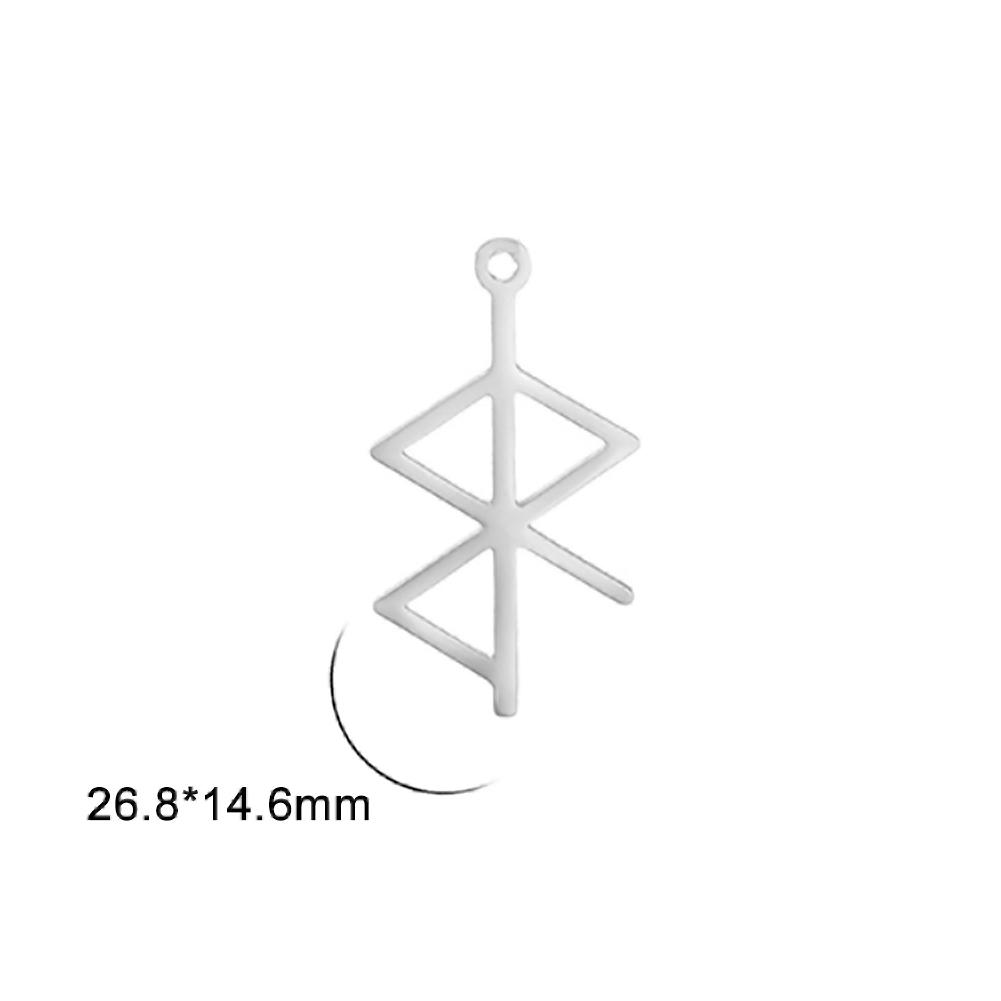 Dawapara Runa Ochronna Amulet do Tworzenia Biżuterii Wisiorek Mitologia Nordycka Stal Nierdzewna Akcesoria DIY