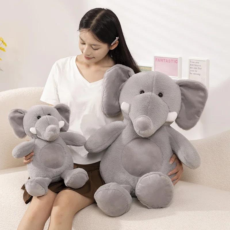 Kawaii Elephant Plush Soft Stuffed Animal Cute Elephant Pillow Toy Gift For Toddler Kid Adult Decoration 40~65CM