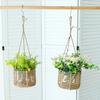 1PC Home Decor Green Plant Woven Rattan Vase Flower Baskets Hanging Flower Pot Garden Wicker
