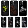 Cartoon Motorcycle Case for iPhone 16 15 14 13 12 Pro Max Cover Transparent Soft for iPhone 11 Pro Max 7 8 Plus XS XR Bags Capas
