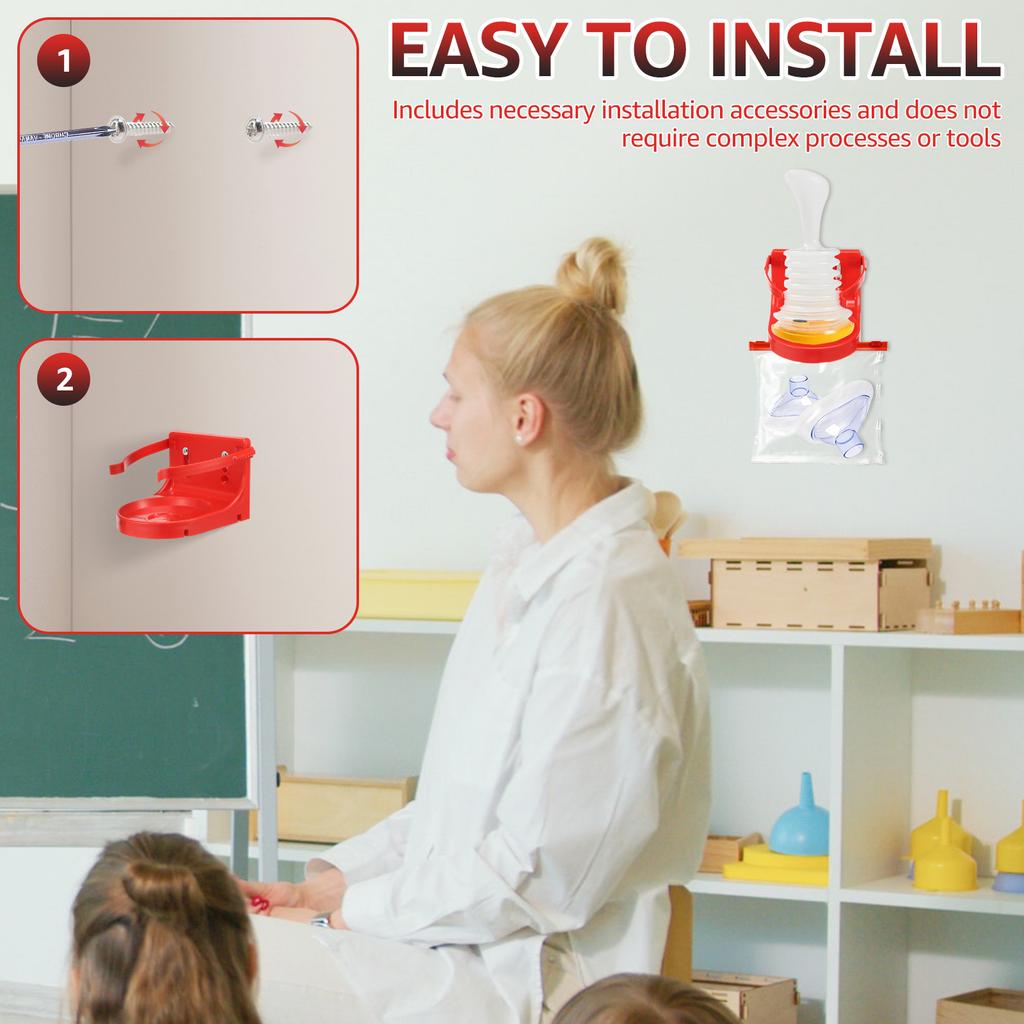 First Aid Equipment Wall Mount for Choking Rescue Device Mask Holder Anti-Choking Device Organizer Space-Saving First Aid Cabin