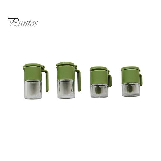 

4 шт. Банка для масла для кукольного домика с открывающейся крышкой, прозрачная 1:6 миниатюрных масленок, модель игрового домика, кухонная игрушка, реквизит для фотосессии темно-зеленого