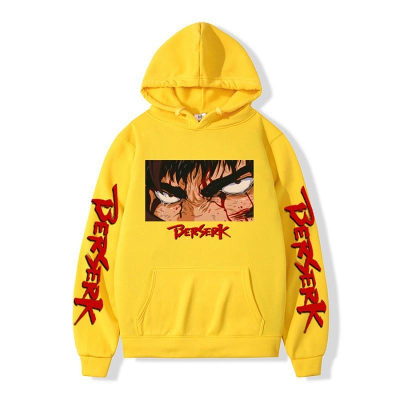 Unisex Anime Hoodie With Print Design Fleece-Lined Oversized Sweatshirt Men Women Casual Long Sleeve Pullover