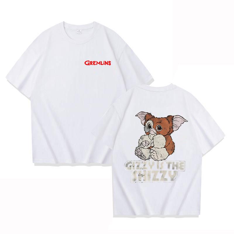 

Летний топ с круглым вырезом с принтом «GIZZY IS THE SHIZZY» Модный повседневный из чистого хлопка с коротким рукавом Мужские и женские футболки унисекс XXXL белый