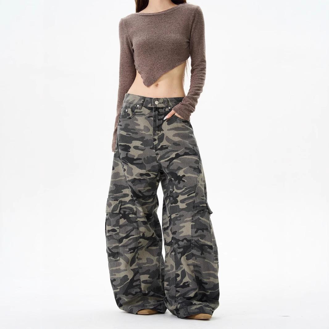 

Unisex Retro Camouflage Loose-Fit Scimitar Work Pants Medium камуфляжный