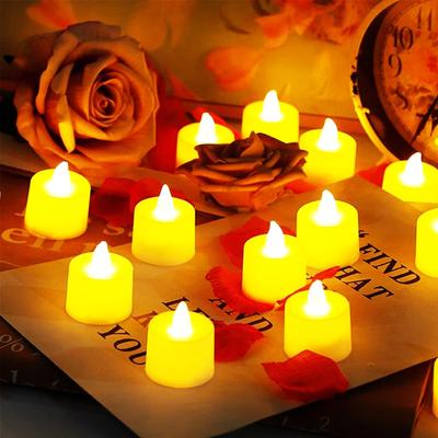 LED Candle Lights, Interior Lights, Christmas Decorations, New Year's, Weddings, Birthdays, Holidays, Parties - Stylish (Round - 24 Pieces)