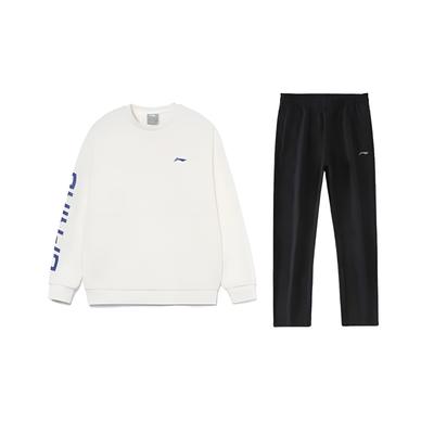 Li Ning Logo Gedruckt Modisch Trendig Locker Vielseitig Rundhals Pullover Langarm Sweatshirt Lässiger Sportanzug YWDV385-1+AKLU881-1