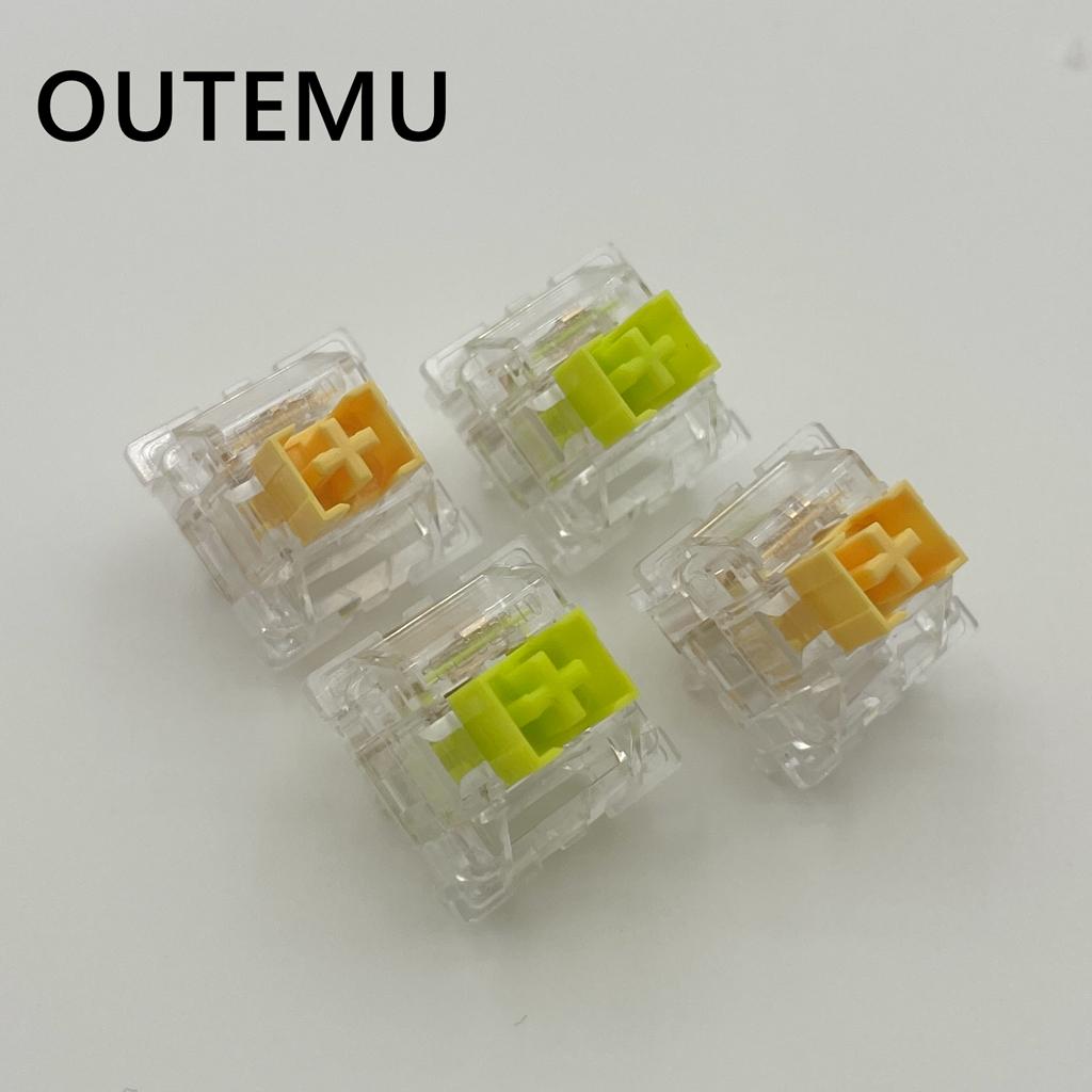 Tastiera Meccanica Outemu Silent Switch Crystal Clear PeachV3 LemonV3 5Pin Lineare Tattile Switch Mute Guscio Trasparente Lubrificato