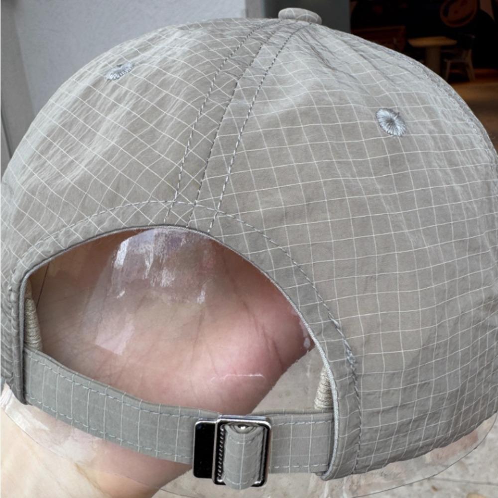 Short Brim Baseball Cap Letter Embroidery Nylon Material Color Block Design Unisex Sun Hat for Cycling Running Outdoor Sports