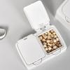 2 Slot Cotton Swab Box Plastic Mulitfunctional Cosmetic Cotton Pads Holder Organizer with Lid for Travel Bathroom