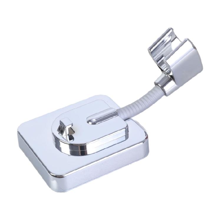 Adjustable Angle Wall Mounted Shower Head Holder No Drill Installation Strong Adhesive Bathroom Shower Head Bracket Rack