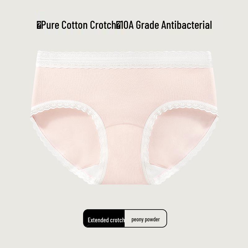 

Трусики-слипы из чистого хлопка с антибактериальной кружевной отделкой, со средней посадкой, для девочек-подростков, с удлиненной ластовицей XL [125-144 lbs]