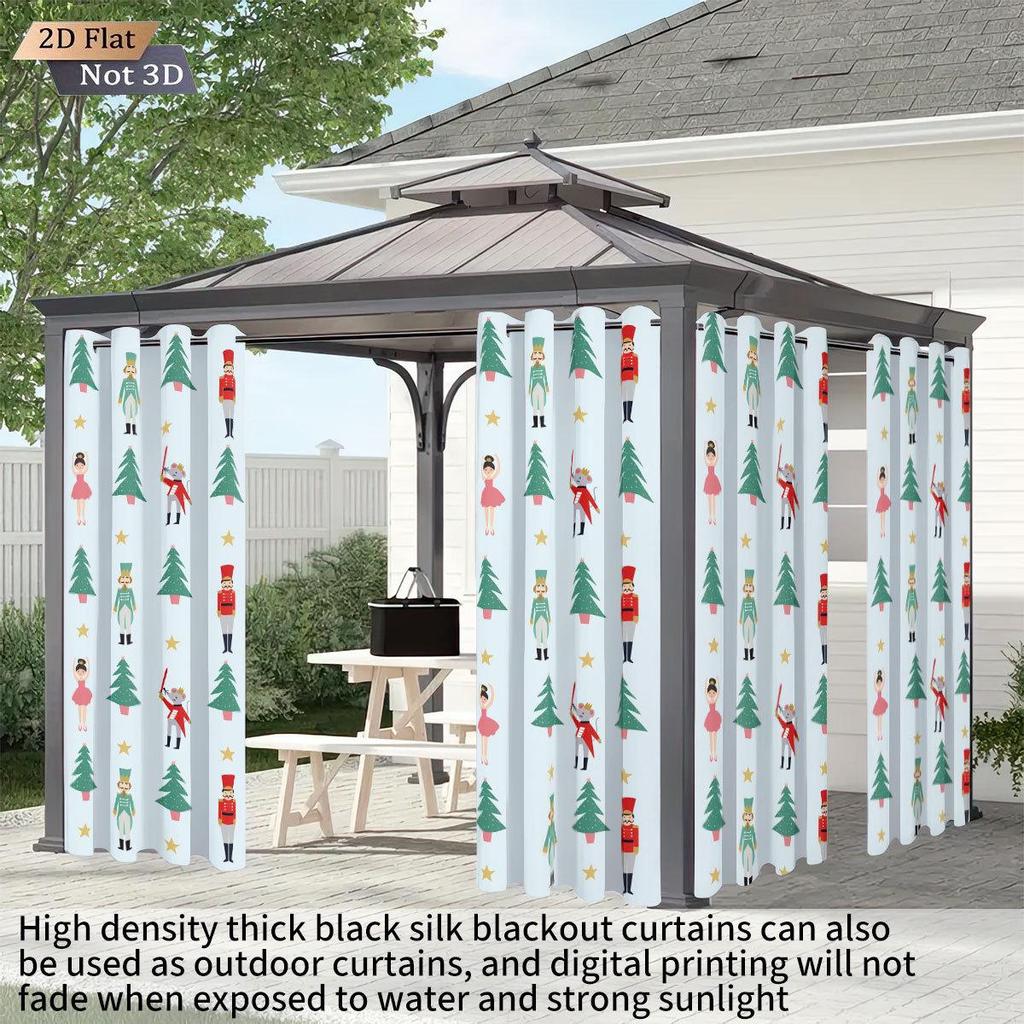 Custom Nutcracker Digital Print Blackout Curtains with Your Image - High-Precision Black Silk