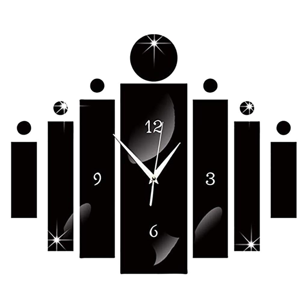 Modern Wall Clock Mirror Silver Wall Clock 3d Big Quartz Watch Clocks Living Room Home Decoration Still Life Silver Stickers