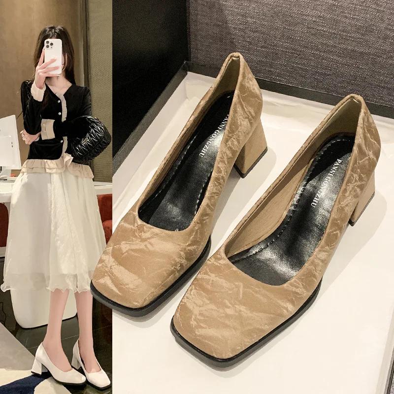 Fashion Hot Selling Women Shallow Shoes Fashion Heeled Shoes Cozy Walking Shoes Woman Sandals 2025 Designer Trend Brand Female Zapatos