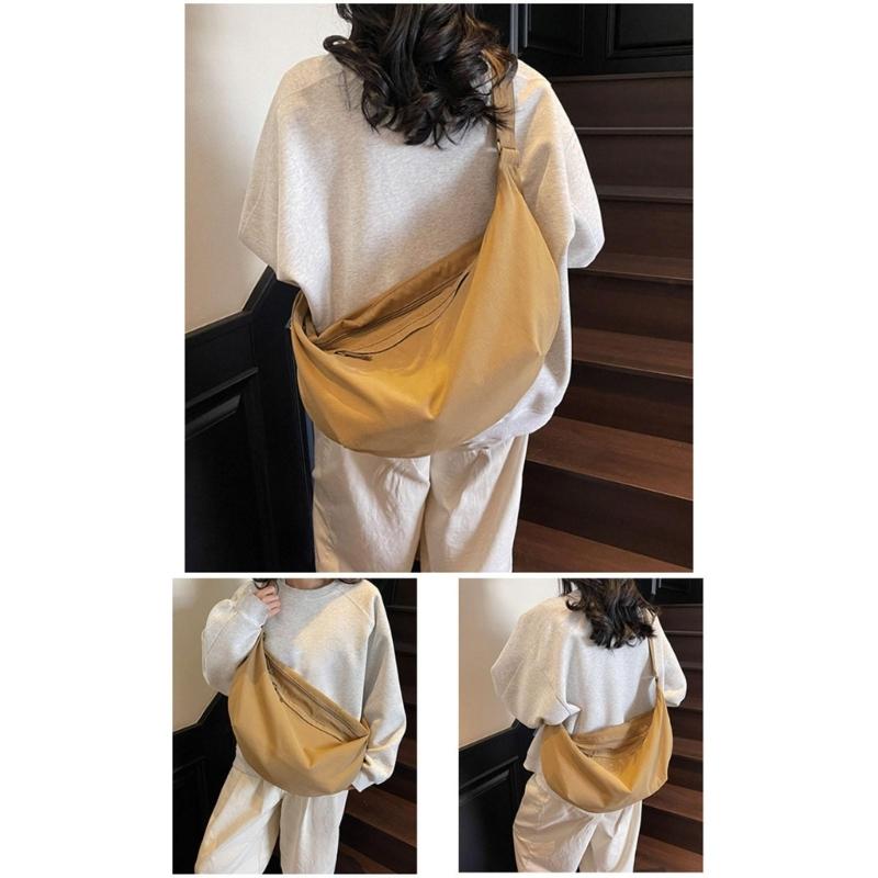 Crescent Bag Small Slings Crossbody Bag with Half Moon Shape Multi Pocket Slings Bag Hoboes Bags Slouchy Dumpling Bags