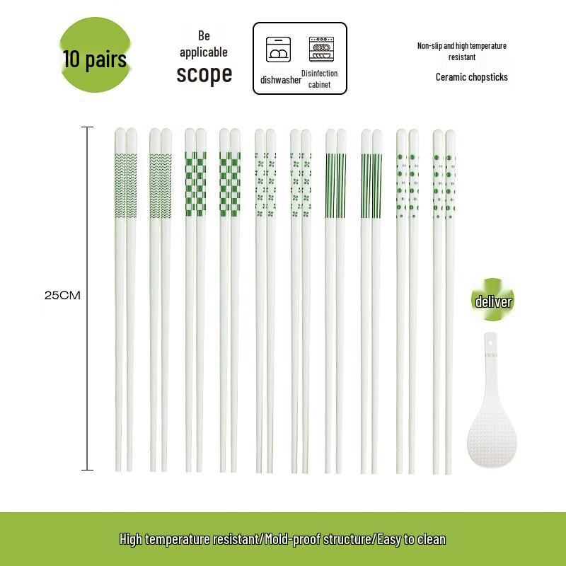 Elegant Ceramic Non-Slip Chopsticks