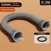 Kitchen Garbage Disposal Hose Drain Pipe 2 Way Connection Adapter Fit for Double Washing Basin Sink Usage
