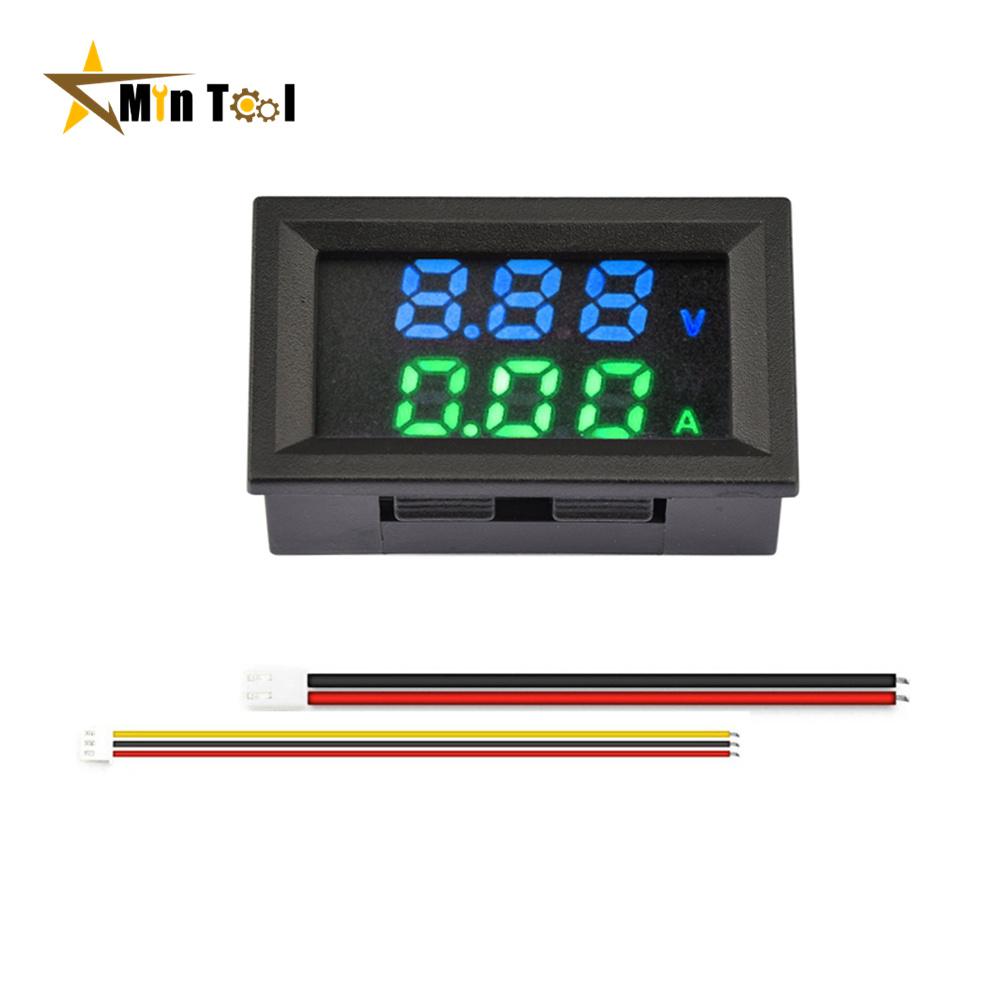 DC4-30V 10A/50A/100A Digital Voltmeter Ammeter LED Amp Dual Volt Meter Gauge LED Display Voltage Detector Current Meter Panel