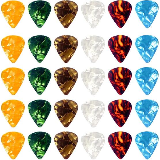 10 Pcs Colorful Love Heart Guitar Picks Plectrums Guitar Accessories Celluloid Guitar Picks 0.5 0.75 1.0 mm Thin Variety Natural Feel, Warm Tone for