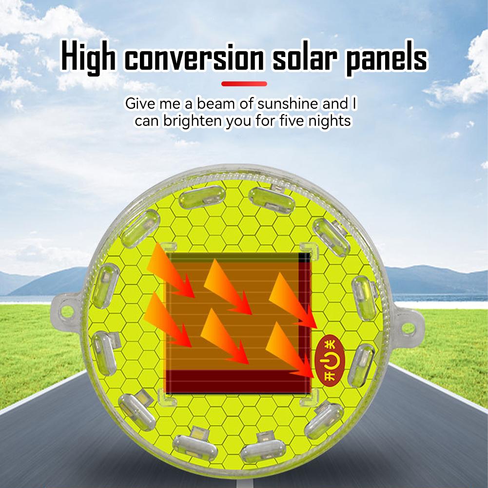 Solar Power Mortorcycle 12LED Warning Light Night Ride Tail Light Anti-rear Strobe RGB Light with Reflective Sticker