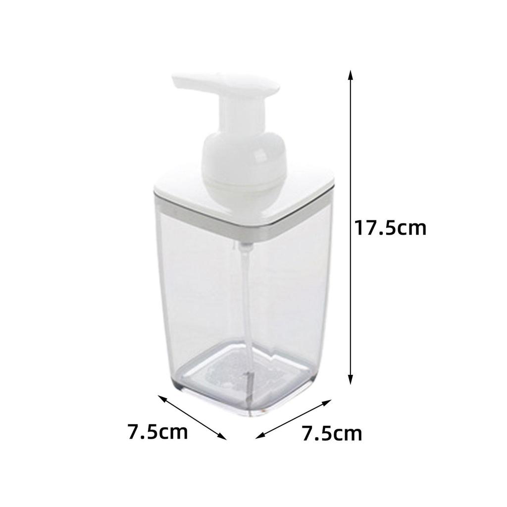 Nachfüllbarer Schaumseifenspender Pumpe Flasche Transparent Drücken Reichhaltige Schaumstoff Behälter für Badezimmer Küchenspüle Handwasch Flüssigkeit