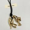 Elegant European & American Leopard Necklace - Luxurious Drip Oil Sweater Chain for Women, Versatile High-End Accessory