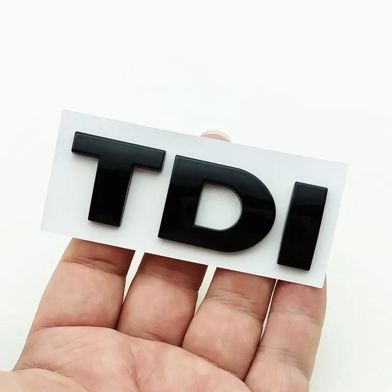 AABIN1 3D ABS Black Logo TDI Emblem Letters Car Rear Trunk Badge Sticker for VW Volkswagen Polo Golf 4 5 6 7 Touran Passat Accessories