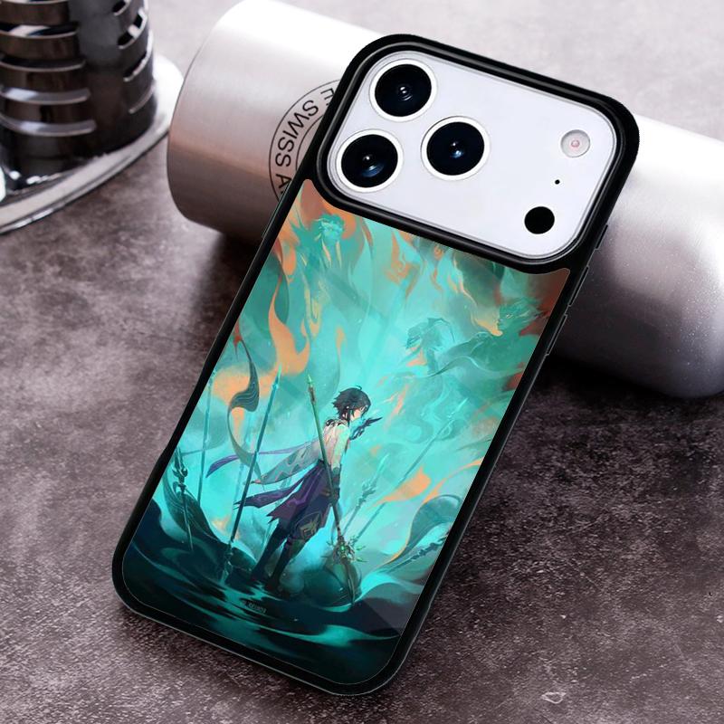 

Genshin Impact Xiao soft Phone Case for iPhone 17 16 15 Pro Max Air 14 13 12 11 Plus Shockproof Cover iPhone 15 Plus