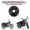 Royal Enfield Black "Sprocket Drum" For "Old Classic & Bullet 350 & 500cc"