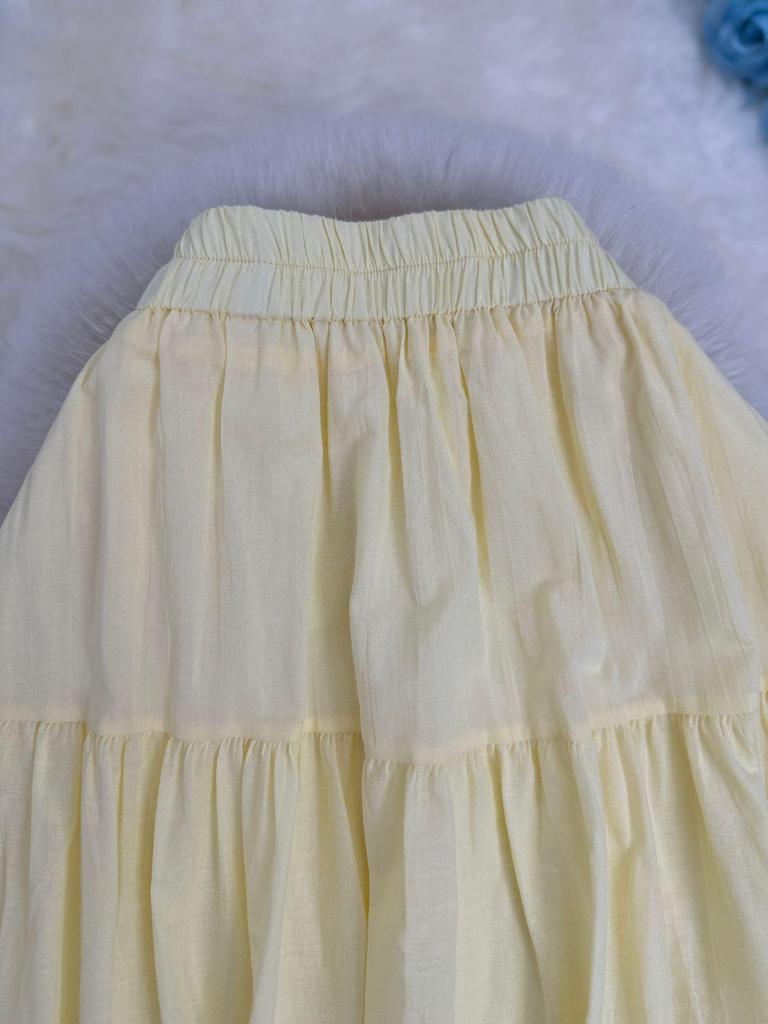 European & American Lace Patchwork A-line Midi Skirt - Classic, Versatile & Stylish