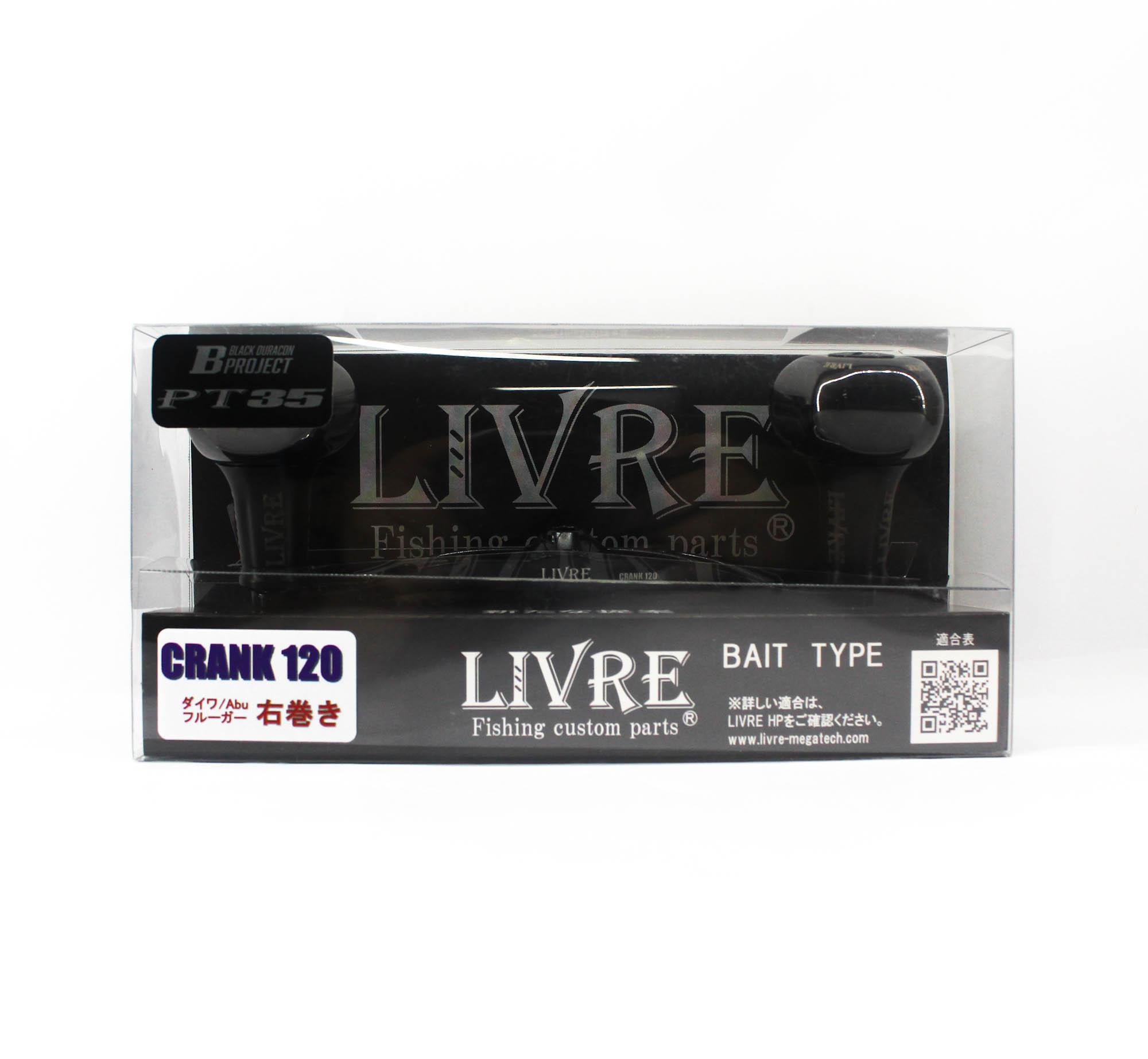Livre FLDK120-B35-BKBK Knob Full Comb Crank Left for Daiwa (8615)