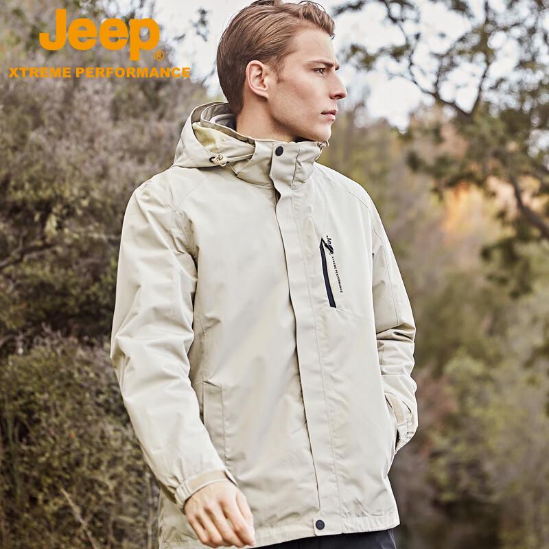 JEEP Men s 3-in-1 Waterproof Fleece-Lined Jacket M