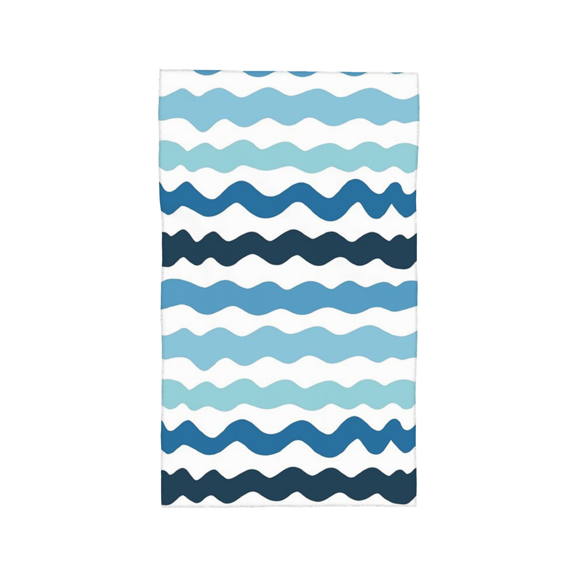 

Abstract Blue Wave Pattern Calm Ocean Inspired Design Soft Face Towel Quick Dry Pool Bath Cotton Towels Absorbent W30*H60(CM)