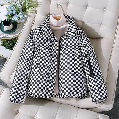 Jacket for Winter Down Cotton To Make Them Look Slim Bread Women's Short Thickened Loose Stand Collar Small