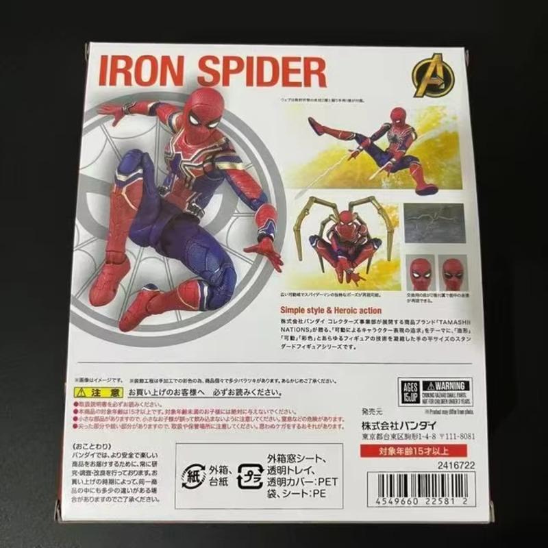 In Stock Iron Spider Action Figure Infinite War Collection Movie Periphery Puppet Model With Accessories Ornament Holiday Gift