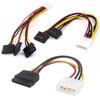 IDE Molex 4 Pin To 1 2 3 X SATA Power Cable Serial ATA Y Splitter Hard Driver Dual Extension Cord Adapter Connector