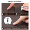 Genuine Leather Phone Cable Storage Bag Zipper Portable