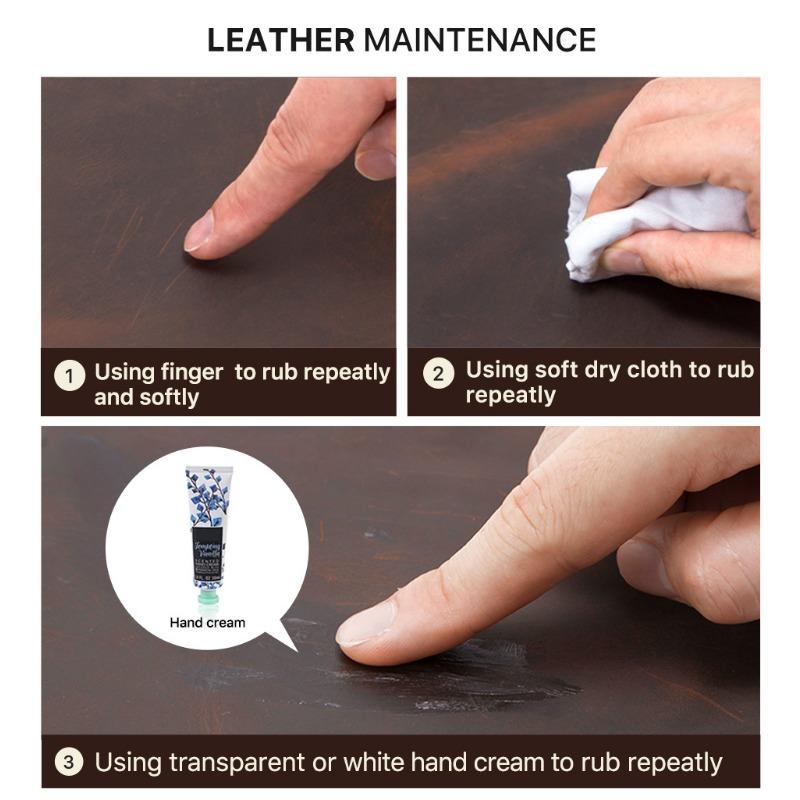 Genuine Leather Phone Cable Storage Bag Zipper Portable