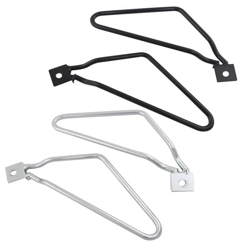 Motorcycle Accessories Saddlebag Brackets 1Pair Side Chrome/Black Steel For Harley Sportster 883 Iron XL883N Dyna Fat bob FXDF